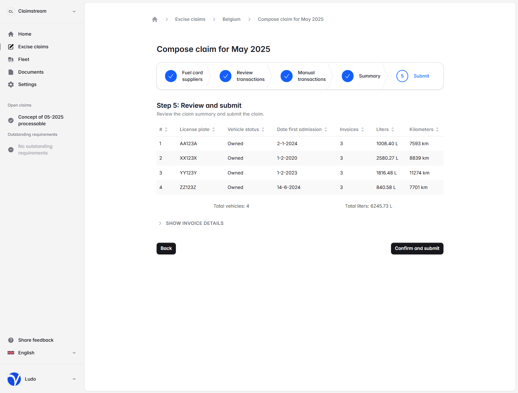 Screenshot van stap 5. verzenden via pdie2
